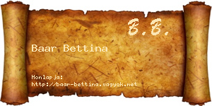 Baar Bettina névjegykártya