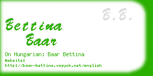 bettina baar business card
